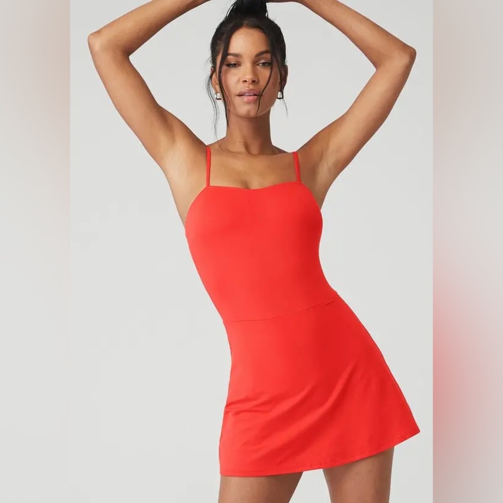 ALOSOFT Red Courtside Tennis Dress (S)
